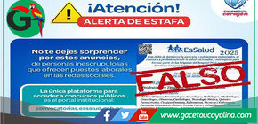 EsSalud Ucayali advierte sobre falsas convocatorias laborales en Facebook