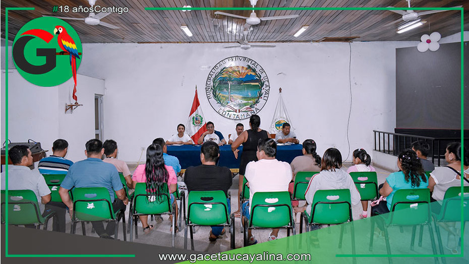 Alcalde Rodolfo Lovo dialoga con juntas vecinales de Contamana
