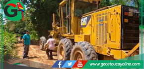 Alcalde supervisa mantenimiento de 17 kilómetros de vías rurales