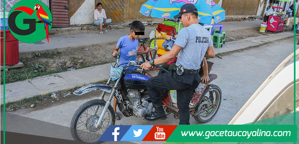 Sepahua refuerza controles para evitar menores conduciendo vehículos motorizados