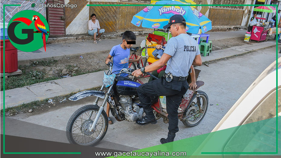 Sepahua refuerza controles para evitar menores conduciendo vehículos motorizados