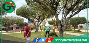 Municipalidad de Coronel Portillo embellece 15 parques en Pucallpa