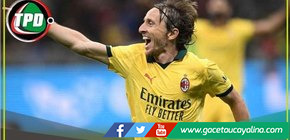 Luka Modrić anota su primer gol en el AC Milan