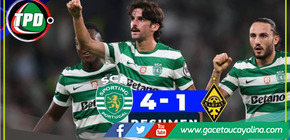 Sporting Lisboa goleó 4-1 a Kairat Almaty en la Champions