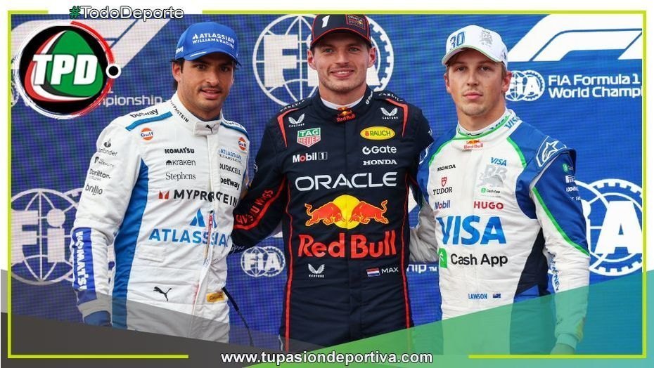 Verstappen le arrebató la pole a Sainz en el GP de Azerbaiyán
