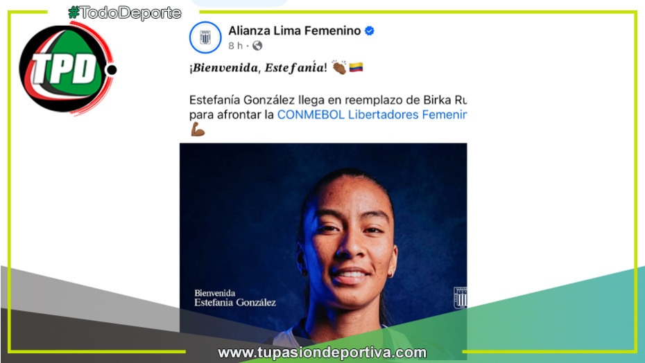 Estefanía González se une a Alianza Lima para Libertadores femenina