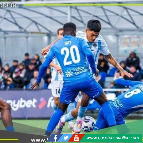 Joao Grimaldo anota el gol del triunfo para el Riga FC en Letonia