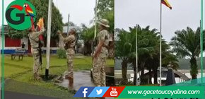 Nuevamente Izan bandera colombiana en comunidad peruana olvidada por Estado