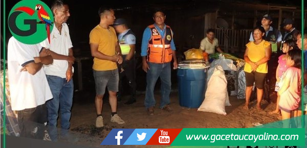 Defensa Civil brinda ayuda inmediata a familias tras incendio en Contamana