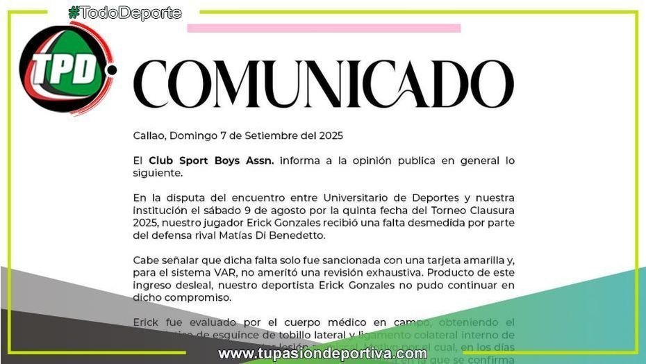 Sport Boys denuncia ingreso desleal de Universitario