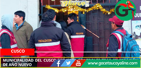 Municipalidad del Cusco refuerza controles tras celebración de Año Nuevo