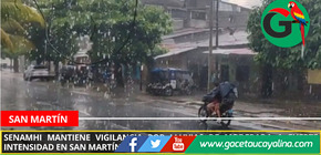 Senamhi mantiene vigilancia por lluvias de moderada a fuerte intensidad en San Martín