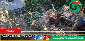 Camión se despista y cae a río dejando fallecido en Villa Rica