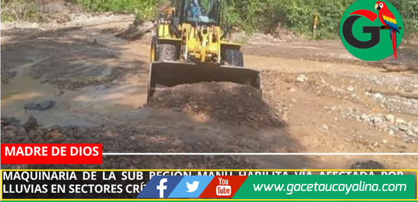 Sub Región Manu atiende emergencia en carretera y exhorta a tomar precauciones