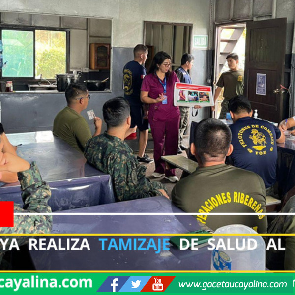 RIS 3 Atalaya realiza tamizaje de salud al personal naval