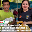 Alcaldesa entrega ayuda humanitaria a familias afectadas por inundación