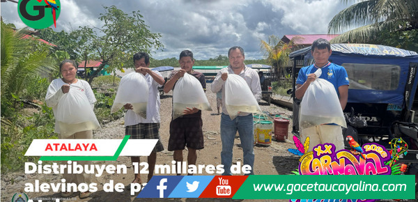 Entregan alevinos para fortalecer piscicultura en Atalaya