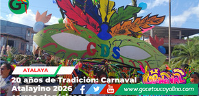 Atalaya celebró multitudinario Corso Carnavalesco 2026 con gran entusiasmo en sus 20 años