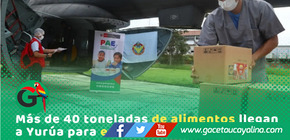 FAP traslada 40 toneladas de alimentos escolares a Yurúa