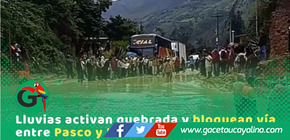 Huaico bloquea carretera entre Pasco y Huánuco tras intensas lluvias
