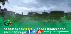 Senamhi alerta vientos fuertes en cinco regiones de la selva